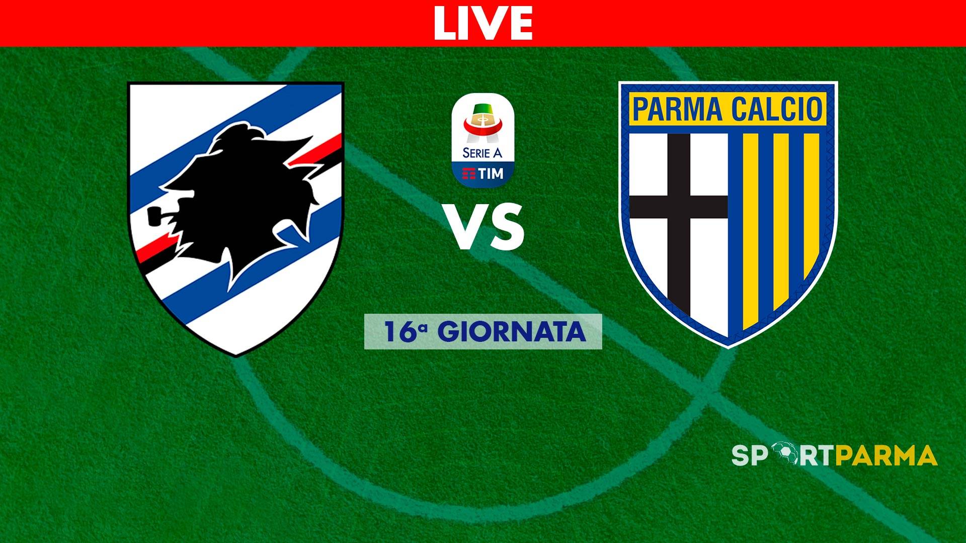 sampdoria parma ok live