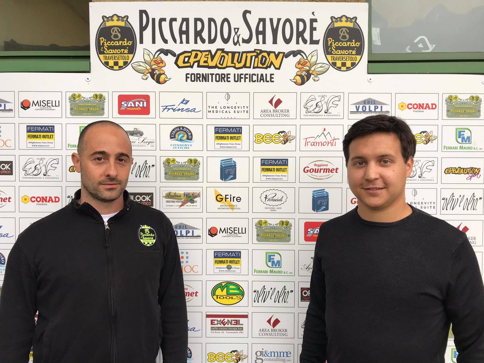 Andrea Paglia con il nuovo mister della juniores Andrea Fontana