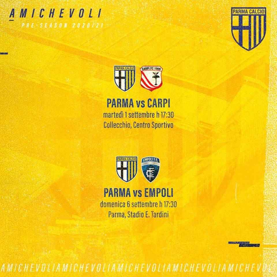 amichevoli estive 2020 Parma Calcio