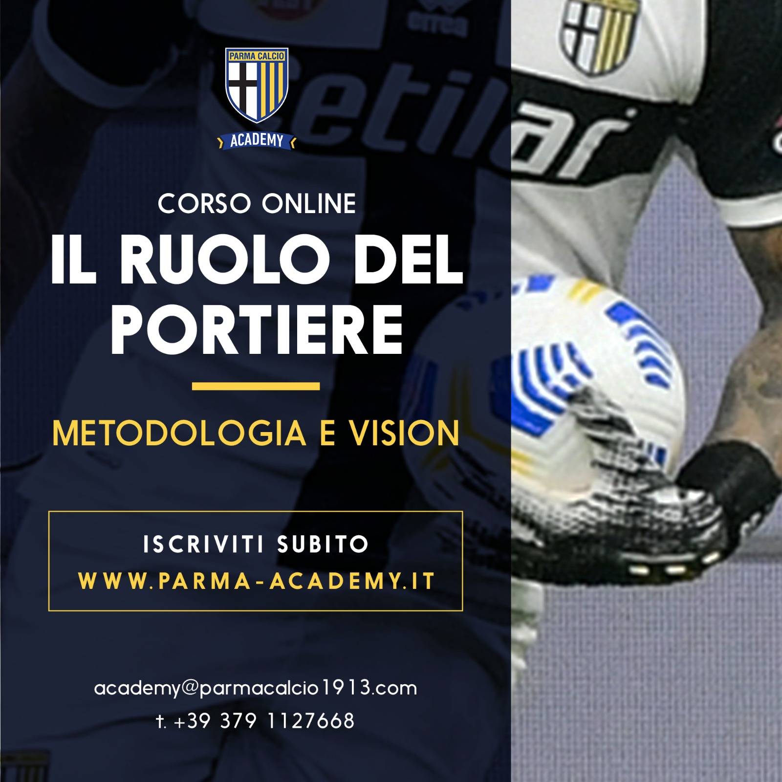 corso on line portieri parma academy locandina