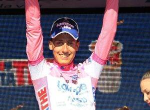 Adriano Malori al Giro 2012 in maglia rosa