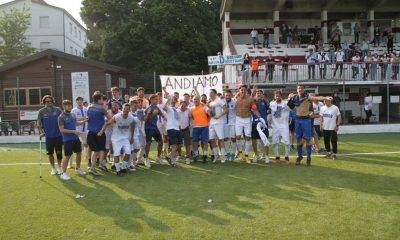 Esultanza Borgo San Donnino per promozione in Serie D 1