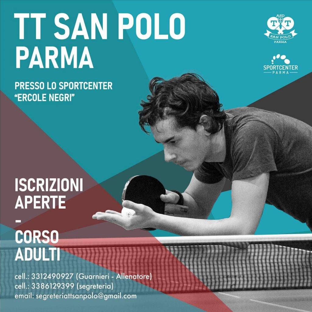 Iscrizioni corsi adulti Tennistavolo San Polo Parma