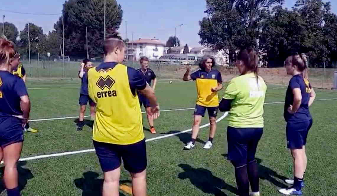 primo allenamento ilari nicoli alla guida del parma femminile