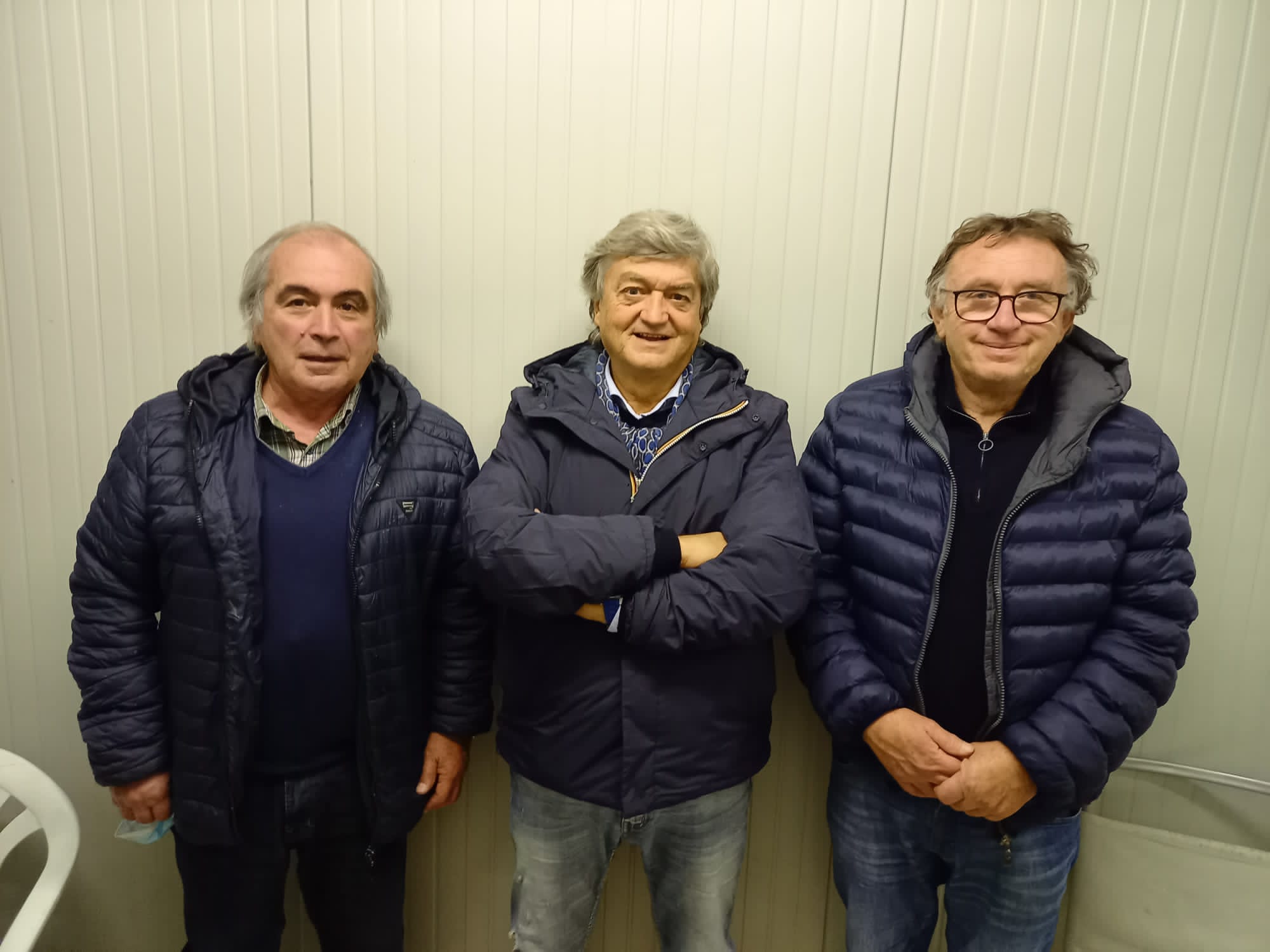 Il ds Gian Paolo Adorni e il dg Mauro Barbuti del Marzolara con il nuovo allenatore Giorgio Ghillani