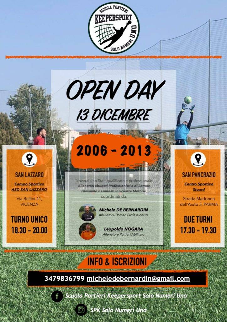 OPEN DAY SCUOLA PORTIERI KEEPERSPORT 13.12.21 1