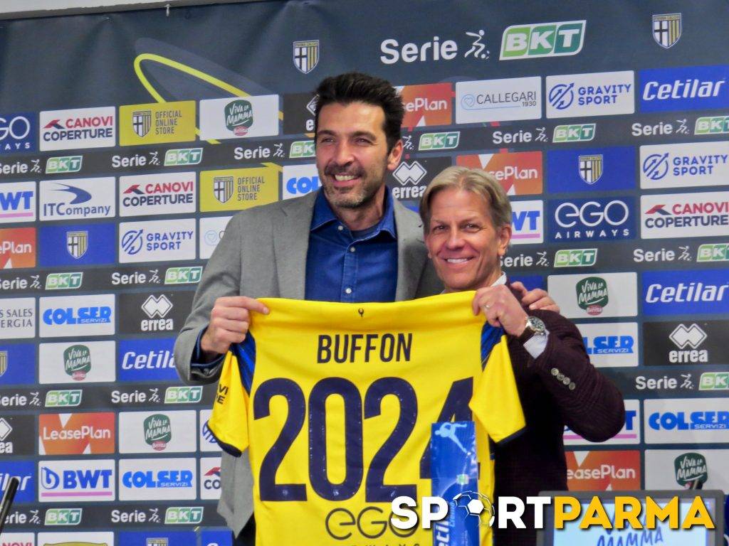 Gigi Buffon e Kyle Krause in conferenza stampa 28 02 2022 1