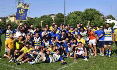 Festa promozione in Serie A della Rugby Parma Foto Basi