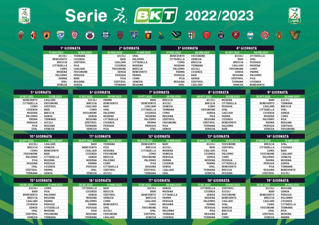Calendario Serie B 2022 2023