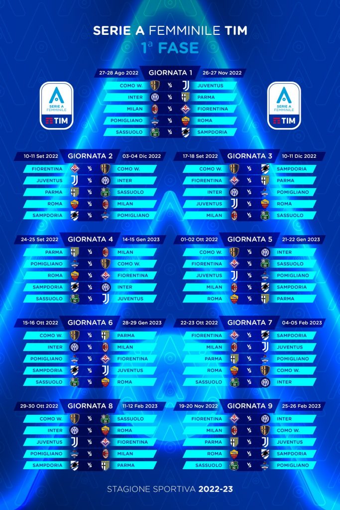 Il calendario di serie A femminile: per il Parma esordio contro l'Inter -  SportParma