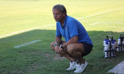 Lallenatore del Salsomaggiore Francesco Cristiani nella gara di Coppa Italia di Srie D contro la Bagnolese