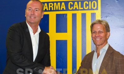 conferenza stampa Parma Calcio 1913 14 sett 2022 presentazione Julien Fournier MDS con Kyle Krause 2825
