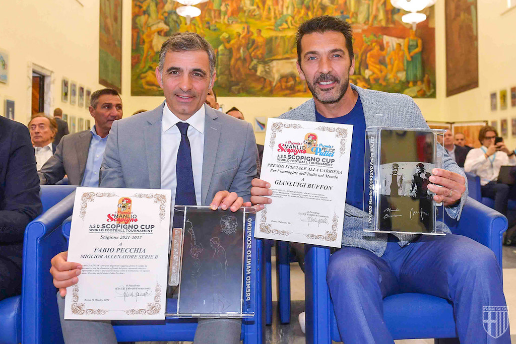 Premio Scopigno e Pulici Mister Pecchia e Gianluigi Buffon premiati al Salone dOnore del Coni
