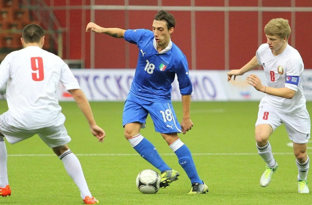 Alberto Rosa Gastaldo con la maglia azzurra dellItalia