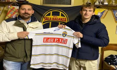 Il direttore sportivo del Real Sala Baganza Gabriele Ghini e con il nuovo acquisto Giacomo Spaggiari