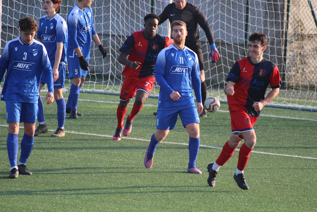 Sorbolo Biancazzurra Marzolara 1 2 15a giornata Prima Categoria gir. B esultanza Luca Morini dopo il gol