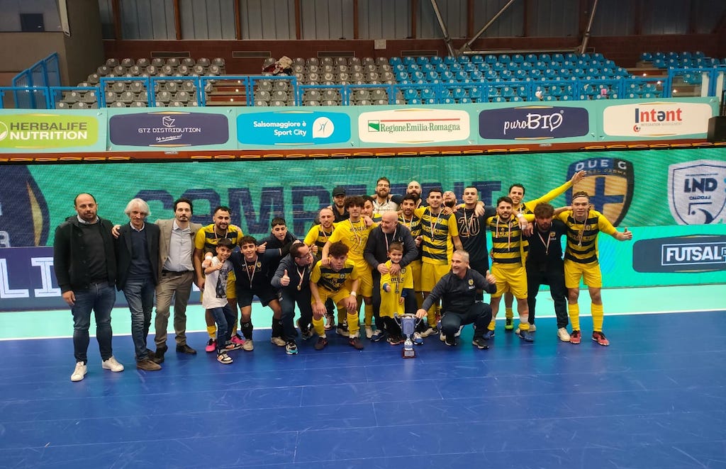 Due G Futsal Parma vincitrice Coppa Italia Serie C1 calcio a 5