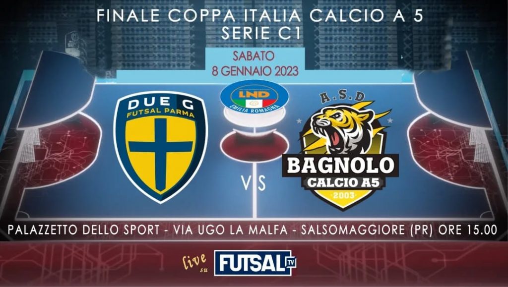 Finale Coppa Italia calcio a 5 Serie C1 Due G Parma vs Bagnolo