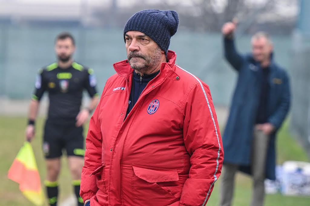 Lallenatore del Felino Pier Paolo Pisi 16a giornata Promozione 2022 2023 Foto Massimo Morelli