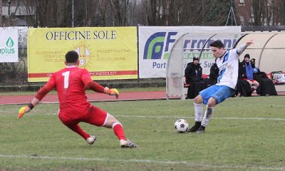 Giacomo Rossi in gol in Borgo San Donnino Campagnola 2 1 28a giornata Eccellenza 2022 2023