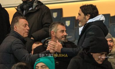Parma Pisa 0 1 Serie B 2022 2023 Malmesi Ferrari e Lucarelli in tribuna