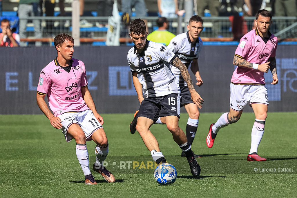 Enrico Delprato in Parma Palermo 2 1 31a giornata Serie B 2022 2023