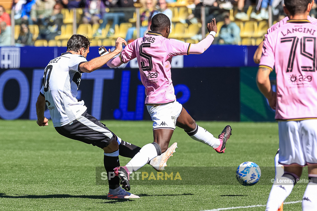 tiro di Vazquez in Parma Palermo 2 1 31a giornata Serie B 2022 2023