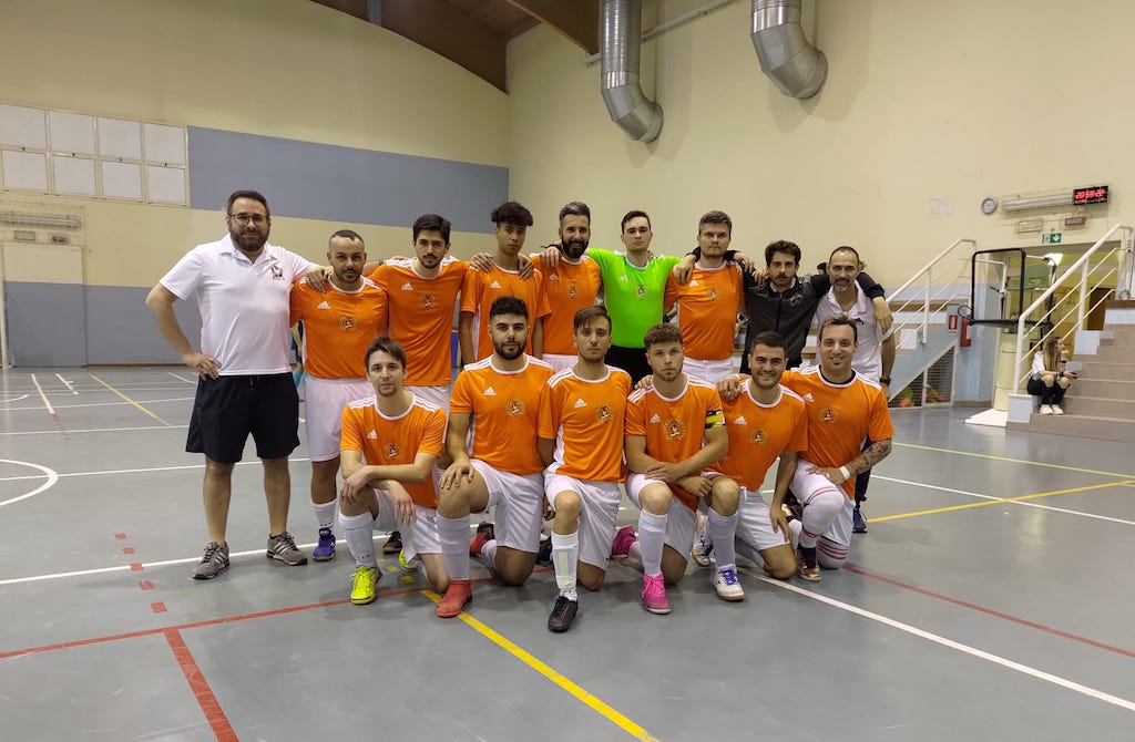 la squadra di futsal della Legione Parmense nel match di Coppa Emilia Serie D contro Inedit C5