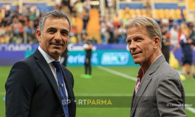 Parma Cagliari 0 0 semifinale ritorno playoff Serie B 2022 2023 mister Fabio Pecchia e il presidente Kyle Krause