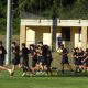 primo allenamento Futura Fornovo Medesano 7 agosto 2023 Promozione 2023 2024 la squadra corre al campo di Ricco