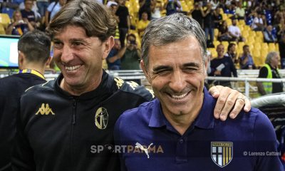 Parma Bari 2 1 7a giornata Serie B 2023 2024 Michele Mignani e Fabio Pecchia