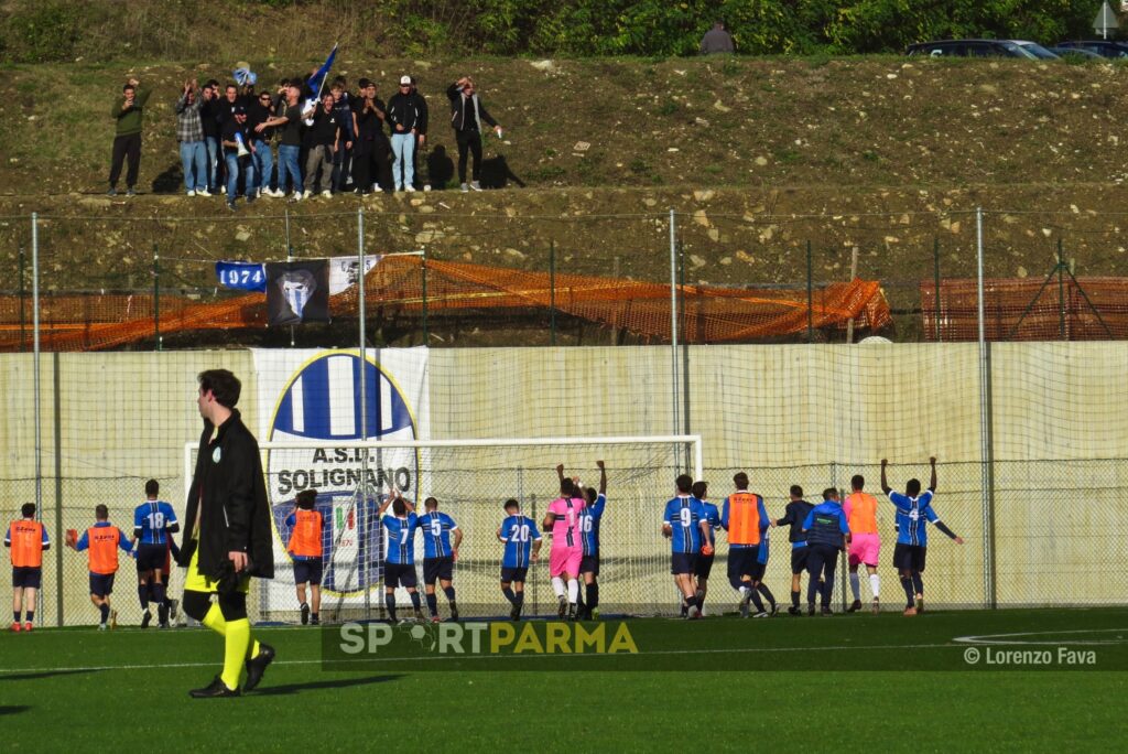 Solignano Mercury 2 1 6a giornata Prima Categoria gir. B 2023 2024 festeggiamenti finali con i tifosi