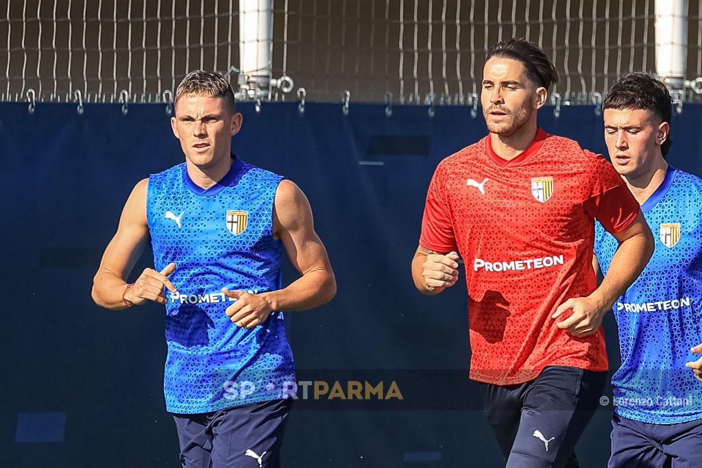 Nahuel Estevez e Leandro Chichizola allenamento Parma Calcio