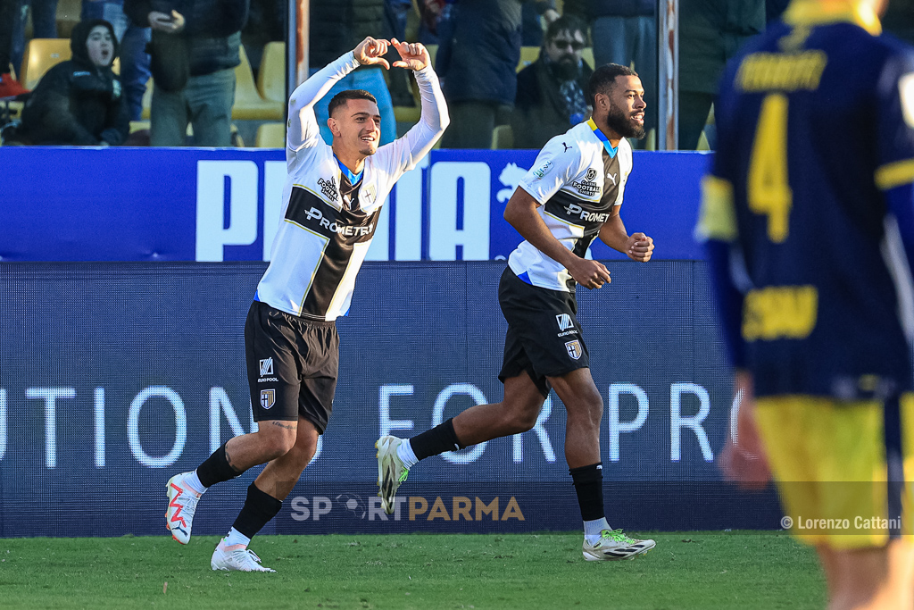 Parma Modena 1 1 14a giornata Serie B 2023 2024 esultanza Anthony Partipilo