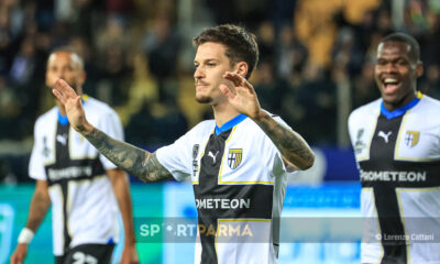 Parma Sudtirol 2 0 12a giornata Serie B 2023 2024 Dennis Man dopo il gol