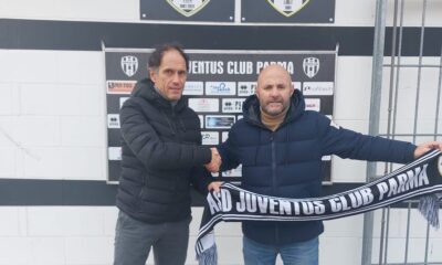 lallenatore Mario Corso con il ds della Juventus Club Parma Alberto Marano