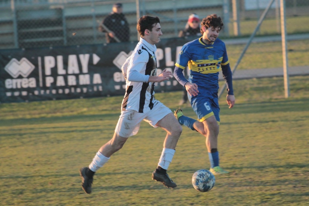 Luca Morini in Juventus Club Parma Boca Barco 2 2 15a giornata Prima Categoria gir. B 2023 2024