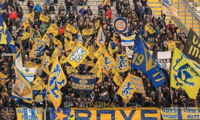 Spezia Parma 0 1 15a giornata Serie B 2023 2024 tifosi gialloblu nel settore ospiti