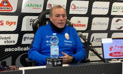 Fabrizio Castori allenatore Ascoli in conferenza stampa