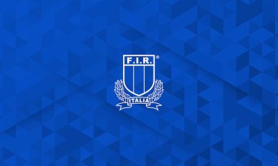 Italrugby logo FIR su sfondo azzurro 2023