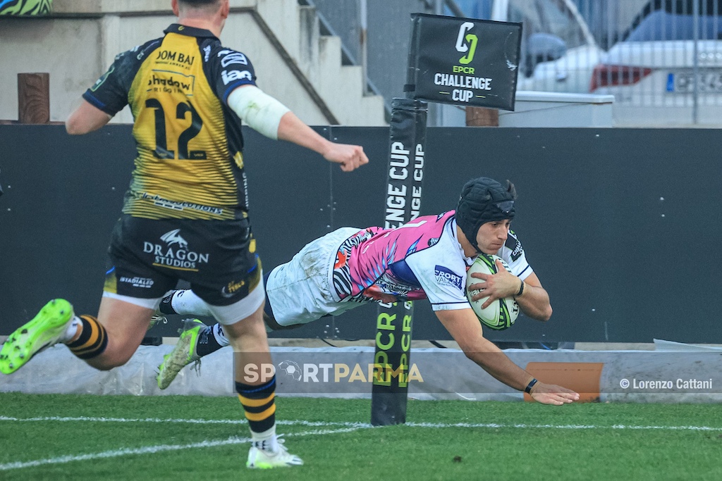 meta Jacopo Bianchi in Zebre Parma vs Dragons EPCR Challenge Cup