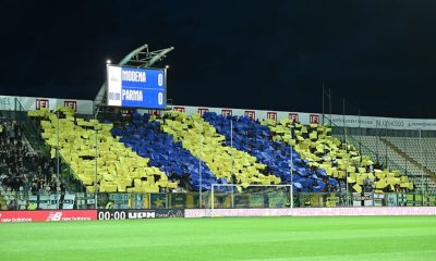 settore ospiti stadio Alberto Braglia in Modena Parma 1 1 Serie B 2022 2023