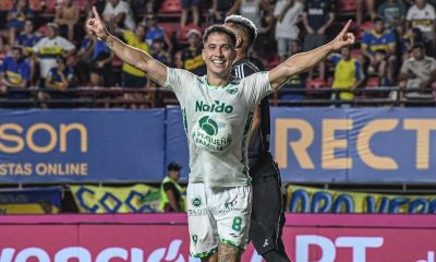 Copa Sur Finanzas2024 Jose Mauri dedica il gol in Boca Juniors Sarmiento 1 1 al nascituro
