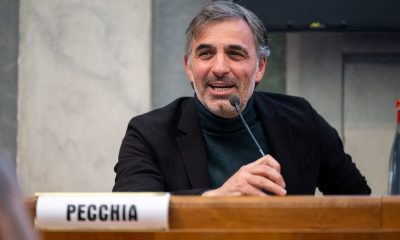 Lallenatore del Parma Calcio Fabio Pecchia e intervenuto a Palazzo Soragna al convegno Competenze nel mondo dello sport europeo