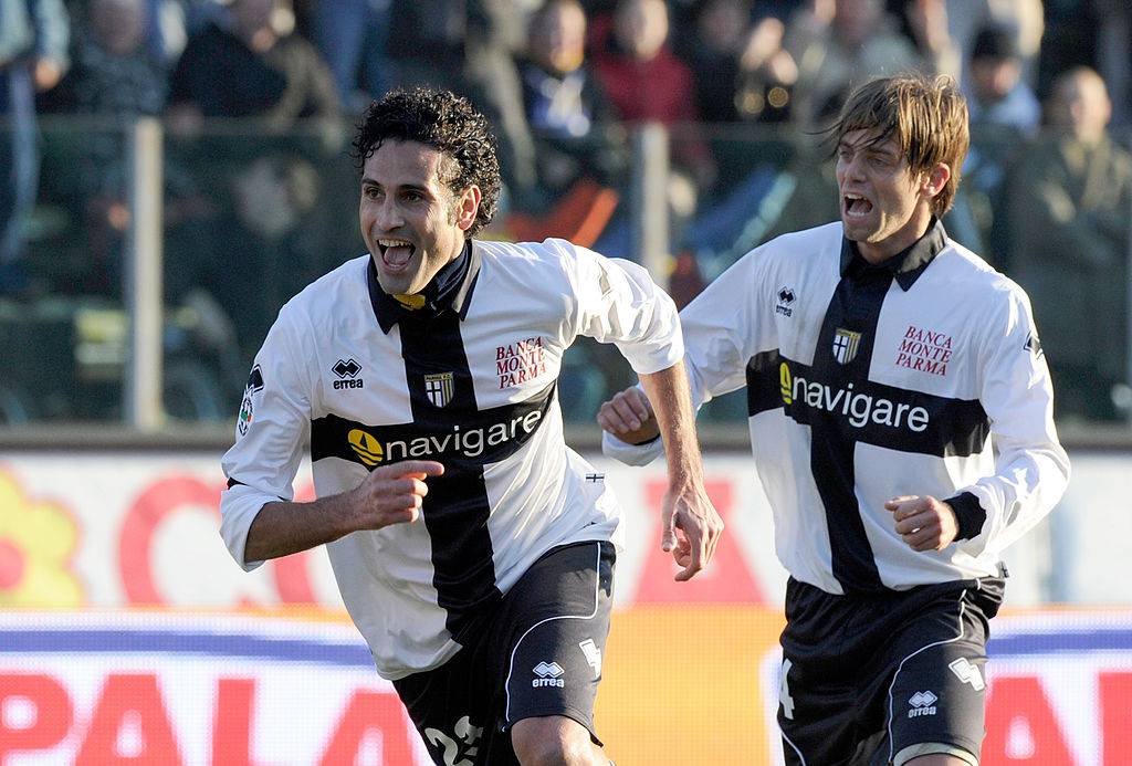 Nicola Amoruso e Daniele Gallppa Parma serie A 2009 2010