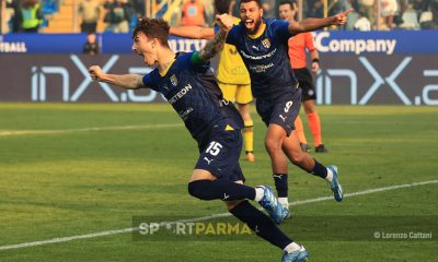 Parma Pisa 3 2 25a giornata Serie B 2023 2024 Enrico Delprato esulta