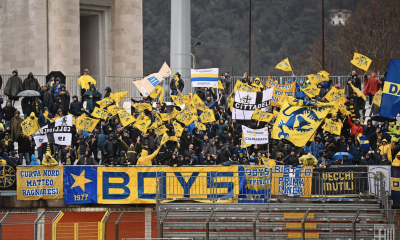 settore ospiti Como Parma 1 1 26a giornata Serie B 2023 2024