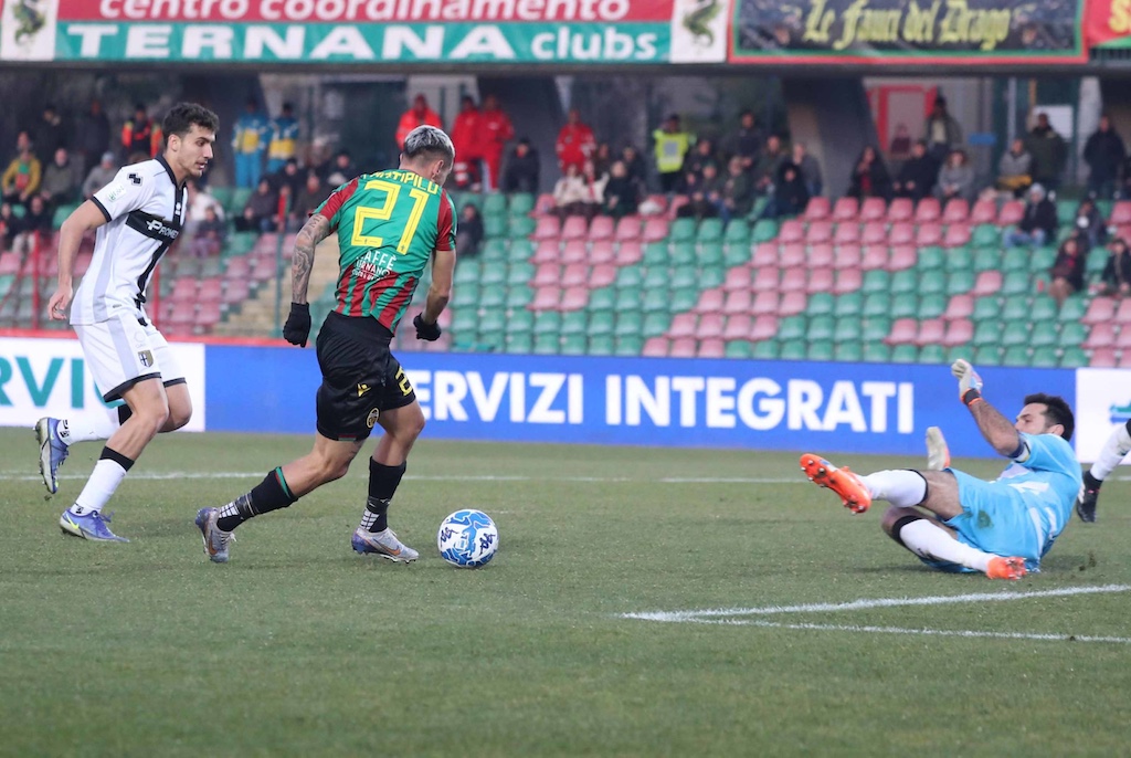 Anthony Partipilo in gol in Ternana Parma 3 1 Serie B 2022 2023