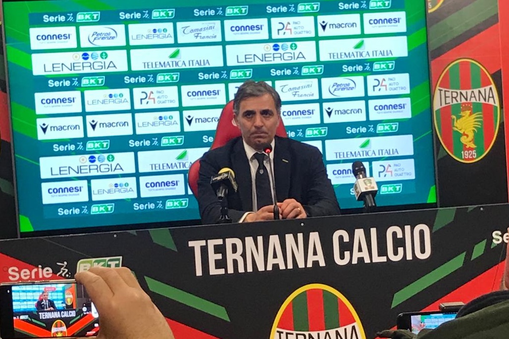 Fabio Pecchia in conferenza stampa allo stadio Libero Liberati dopo Ternana Parma 1 3 28a giornata Serie B 2023 2024
