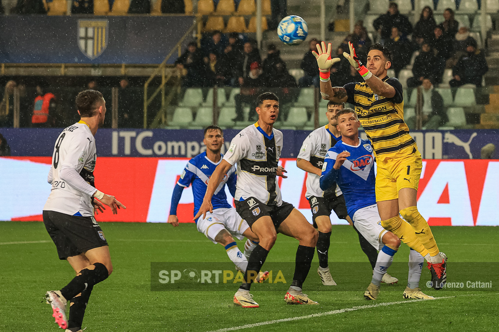 Parma Brescia 2 1 29a giornata Serie B 2023 2024 Leandro Chichizola in presa alta in uscita